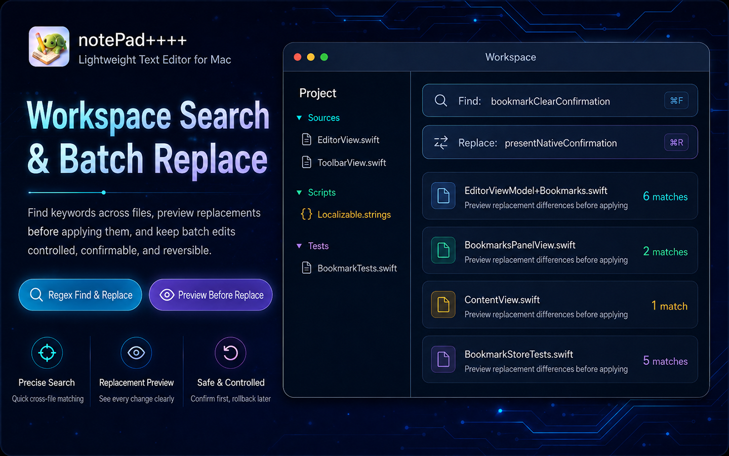 Workspace search results interface
